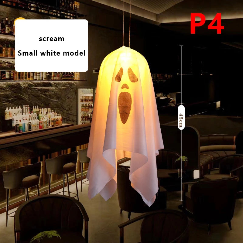 LED Hanging Ghost Lights – Halloween Indoor & Outdoor Decoration