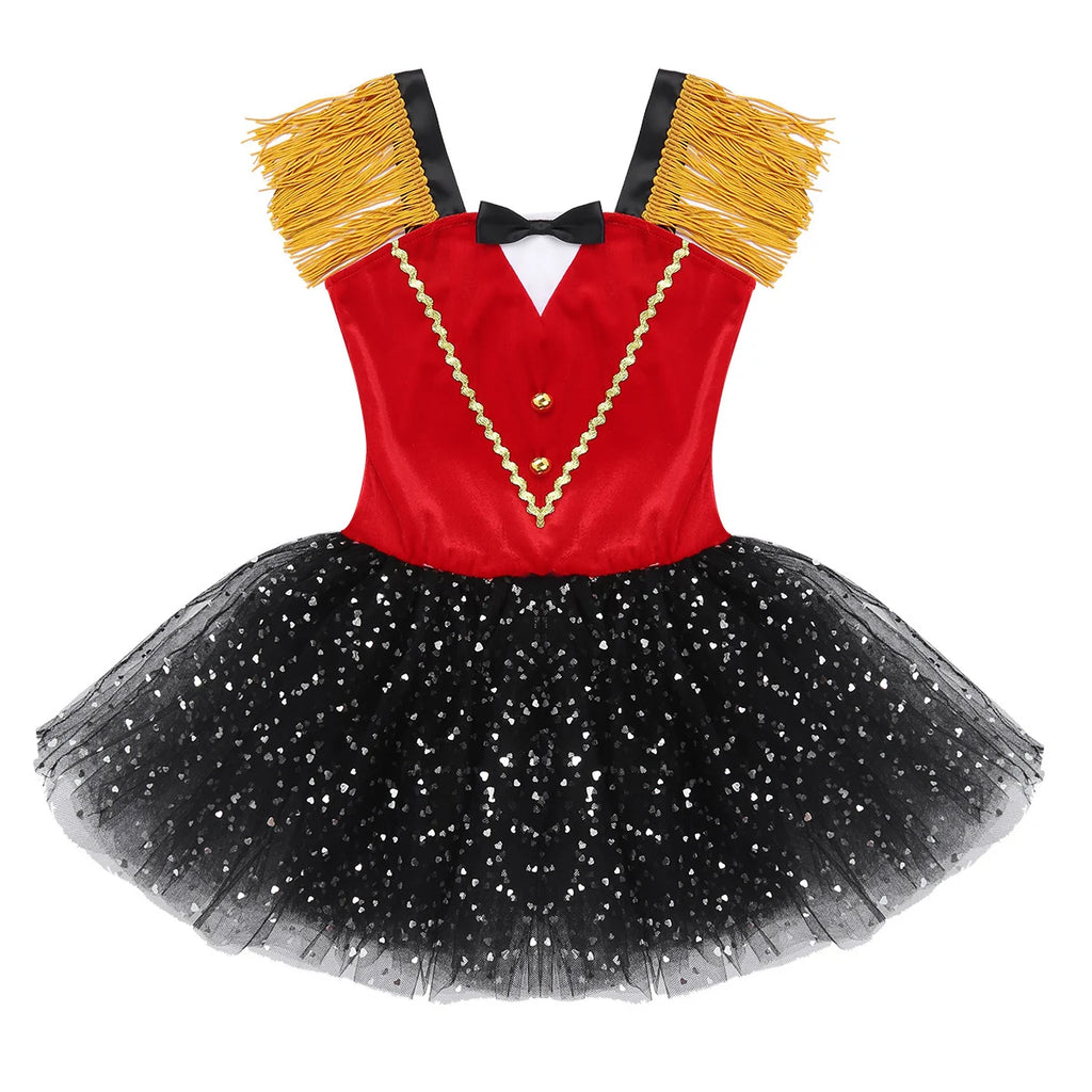 Girls Circus Ringmaster Costume – Halloween, Carnival & Stage Performance Dress