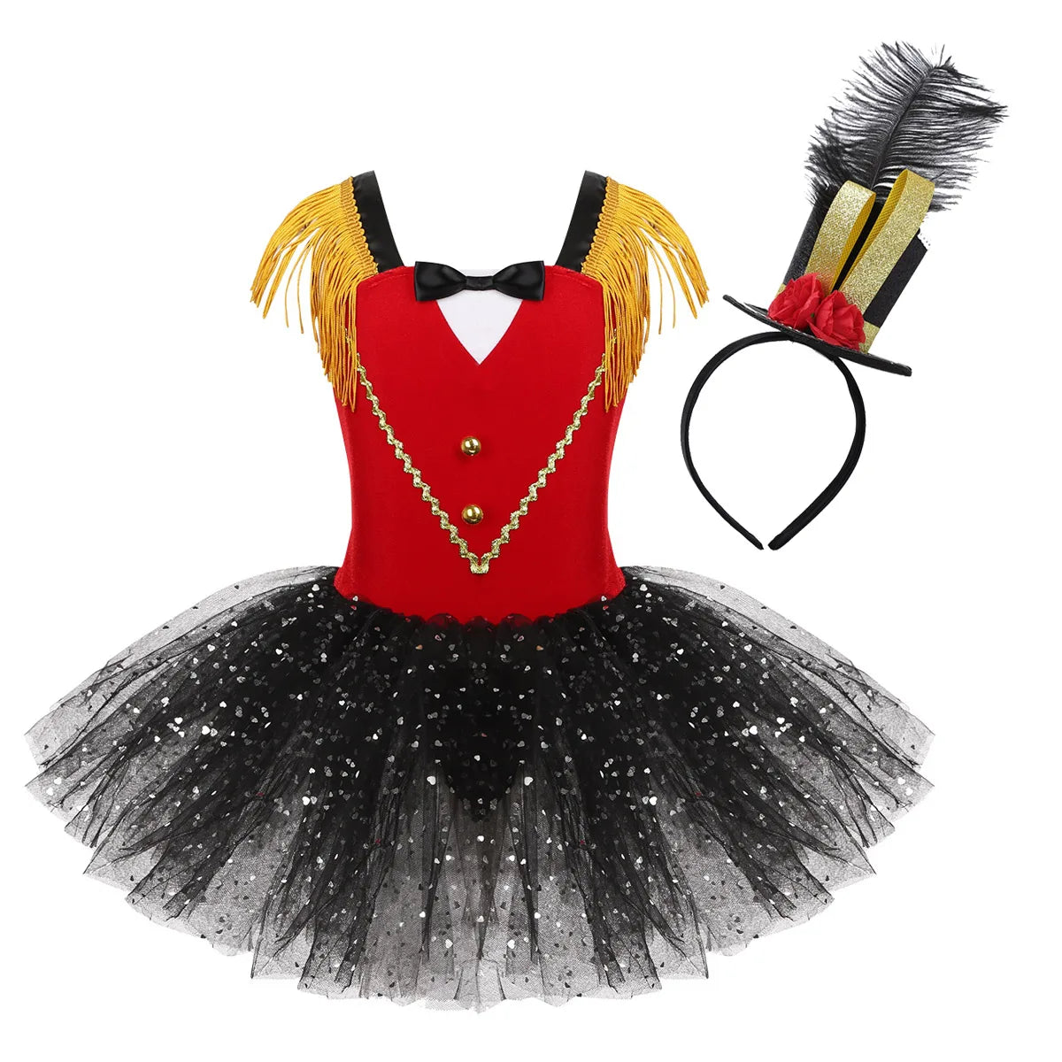 Girls Circus Ringmaster Costume – Halloween, Carnival & Stage Performance Dress