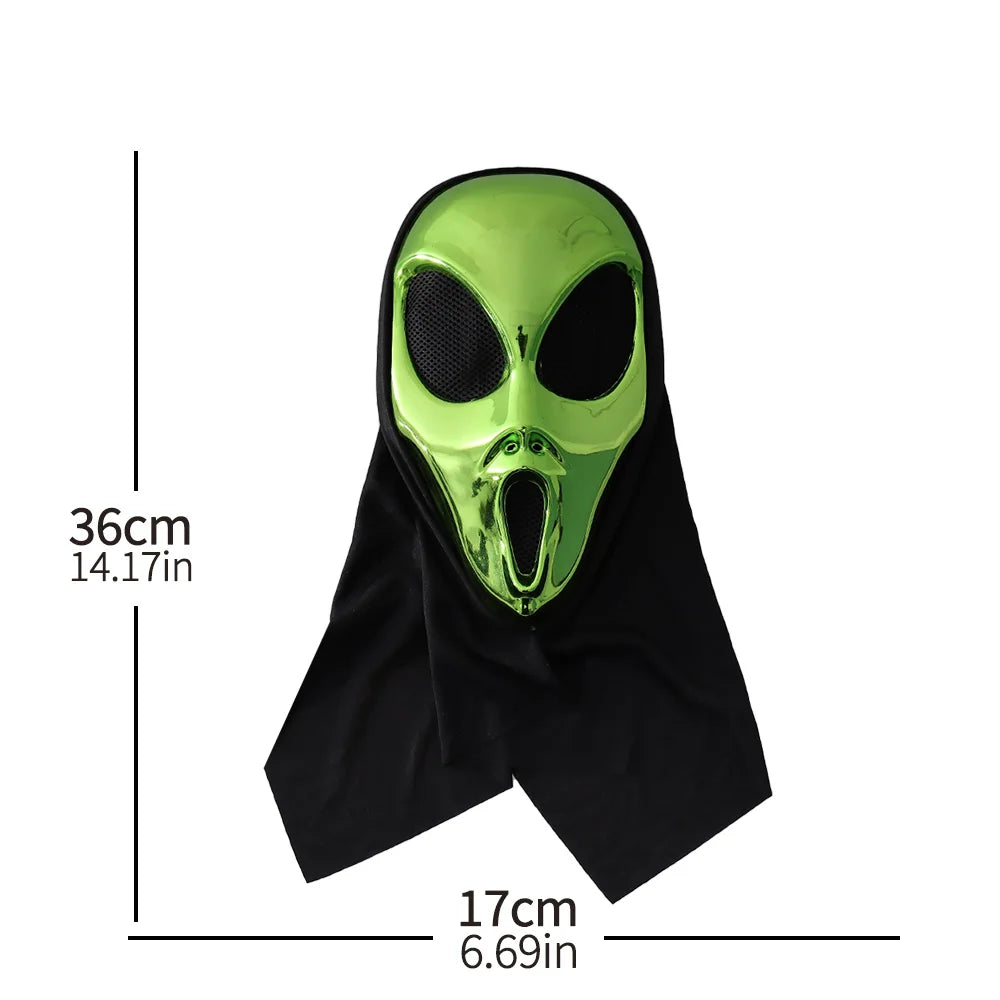 Green Alien Mask – Halloween & Carnival Costume Accessory