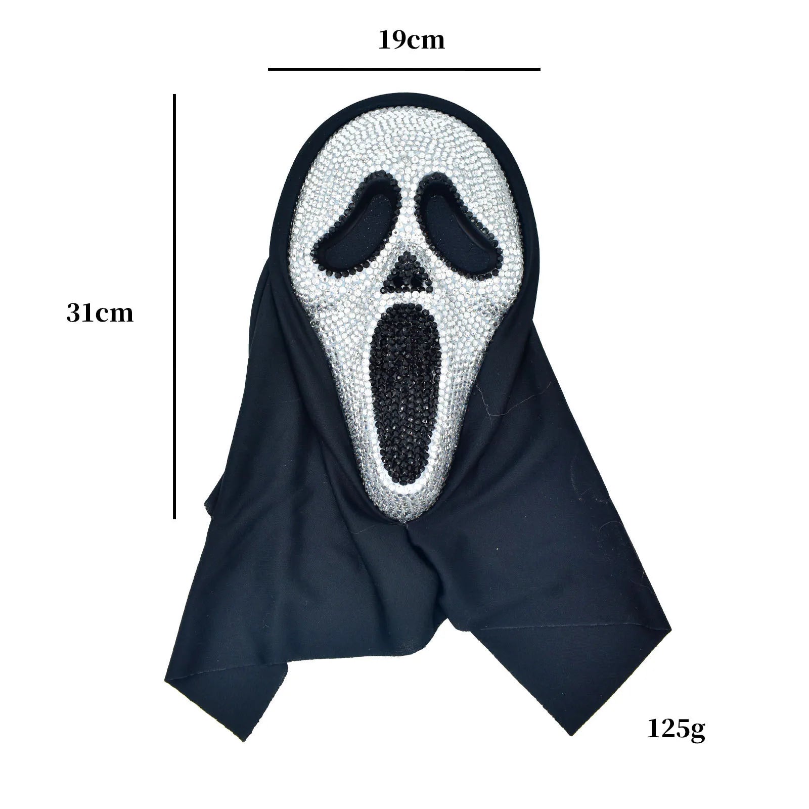 Mexican high-end point drill screaming mask halloween carnival horror skull head full face mask hood mask