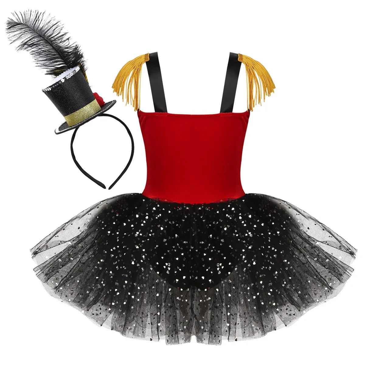 Girls Circus Ringmaster Costume – Halloween, Carnival & Stage Performance Dress