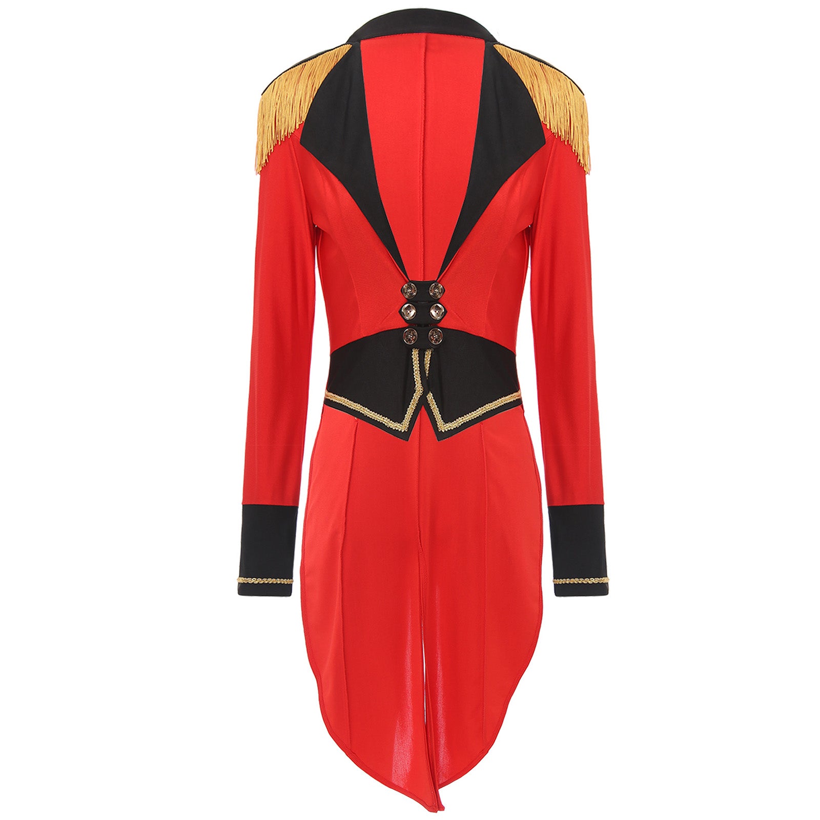 A stylish women’s circus ringmaster costume, perfect for Halloween, carnival, or themed parties.