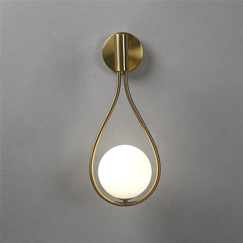 Nordic Glass Ball Wall Lamp – Modern Minimalist LED Light for Bedroom & Living Room