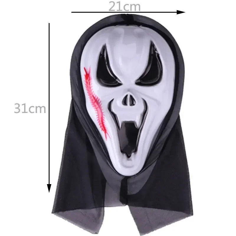 Halloween Horror Mask Party Masquerade Ball Grimace Screaming Coil Mask Skull Ghost Mask Festive Halloween Party Masks