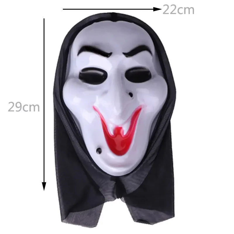 Halloween Horror Mask Party Masquerade Ball Grimace Screaming Coil Mask Skull Ghost Mask Festive Halloween Party Masks