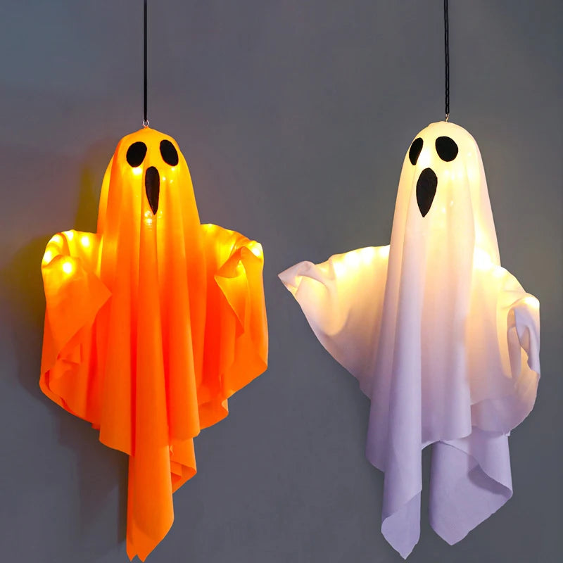 LED Hanging Ghost Lights – Halloween Indoor & Outdoor Decoration