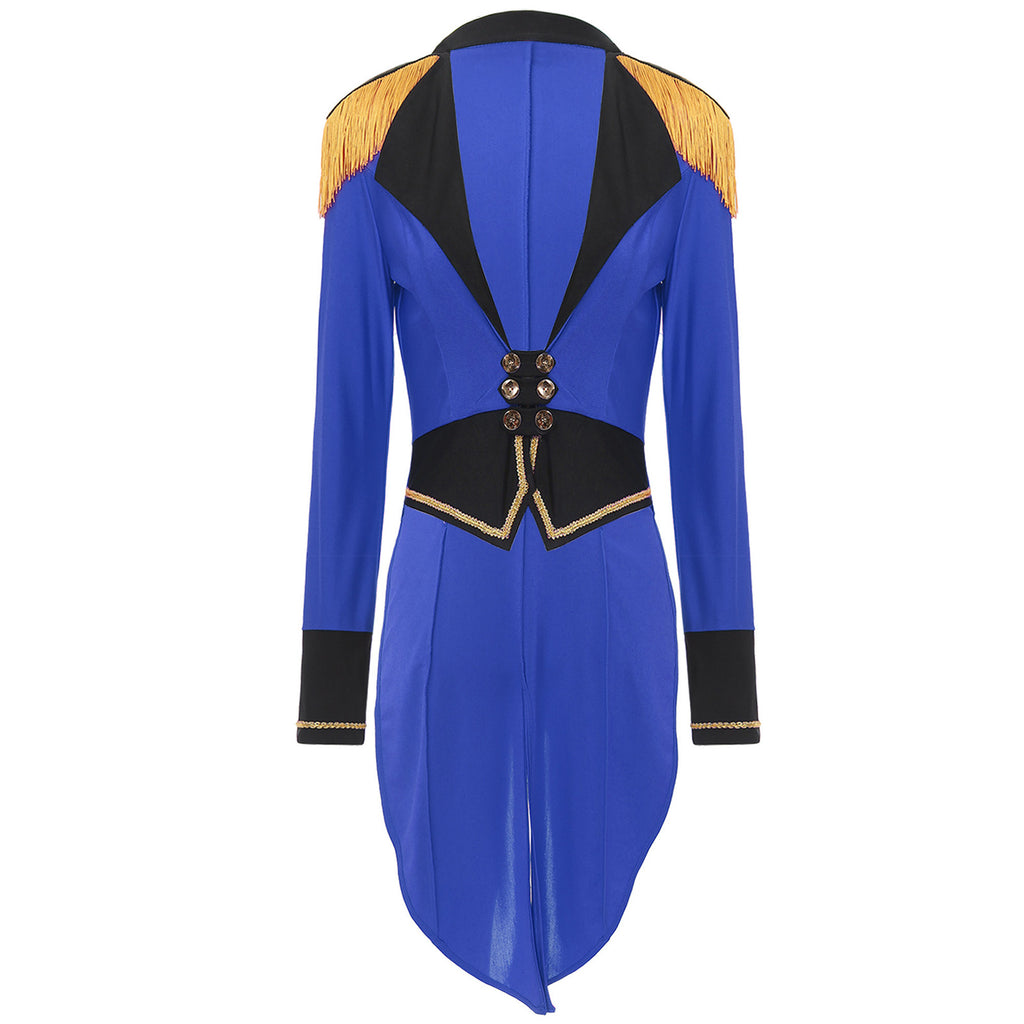 A stylish women’s circus ringmaster costume, perfect for Halloween, carnival, or themed parties.