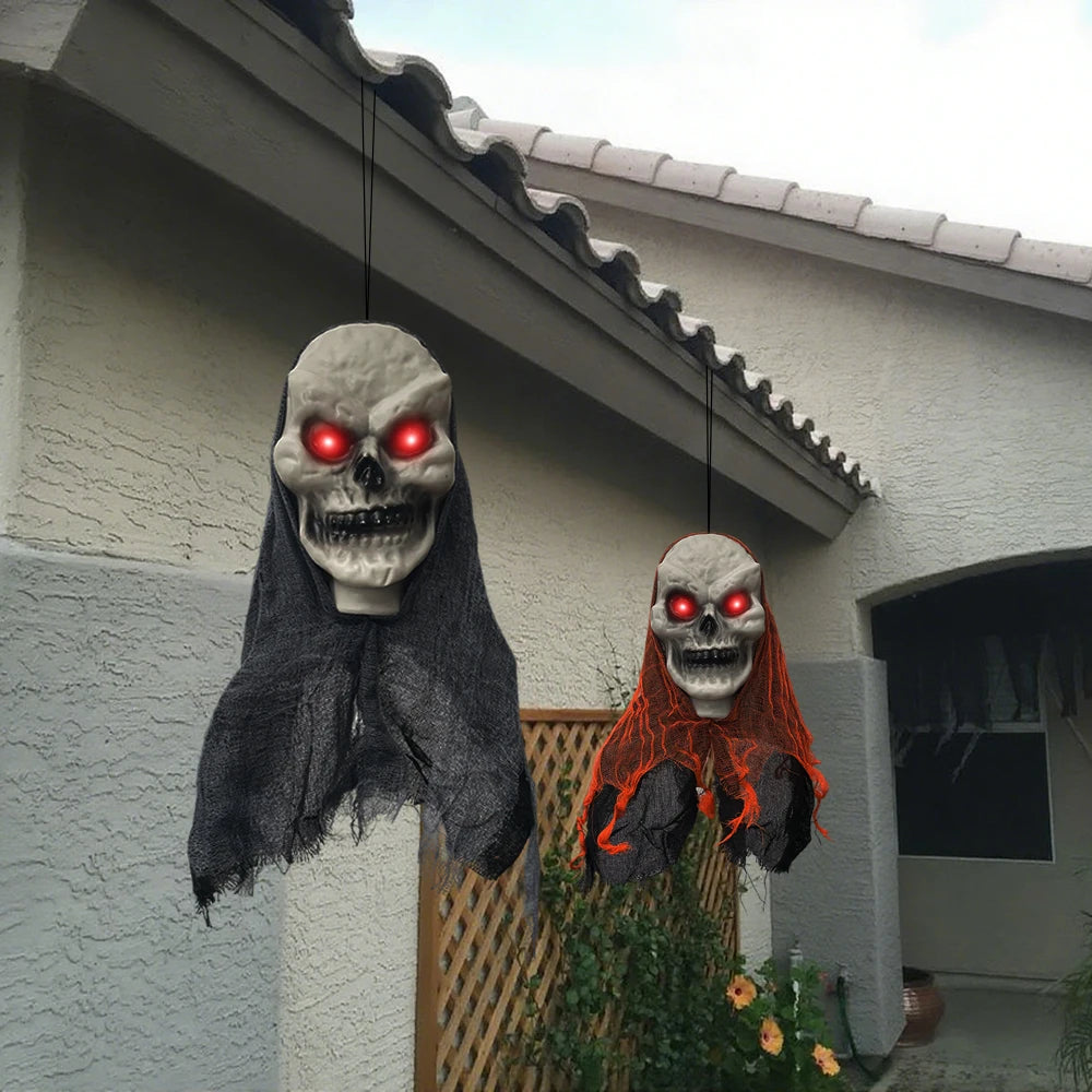 2PCS Halloween Hanging Skeleton Ghost Decoration