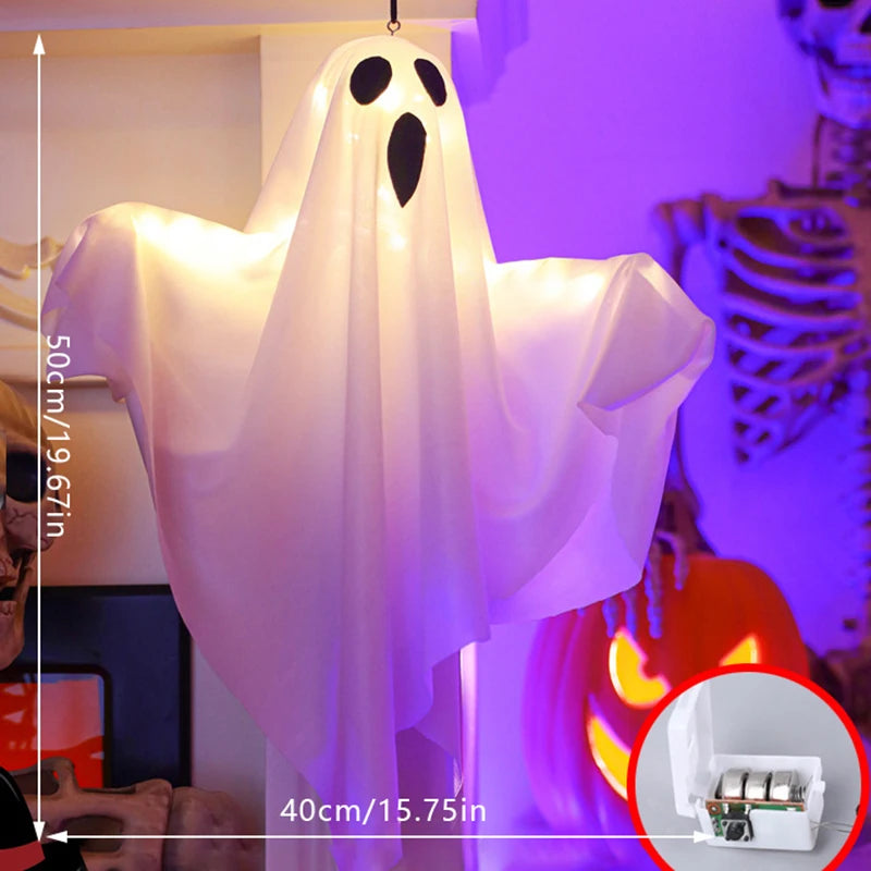 LED Hanging Ghost Lights – Halloween Indoor & Outdoor Decoration